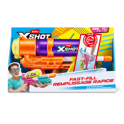 Zuru XSHOT Fast Fill Retro Blaster Purple in gift box