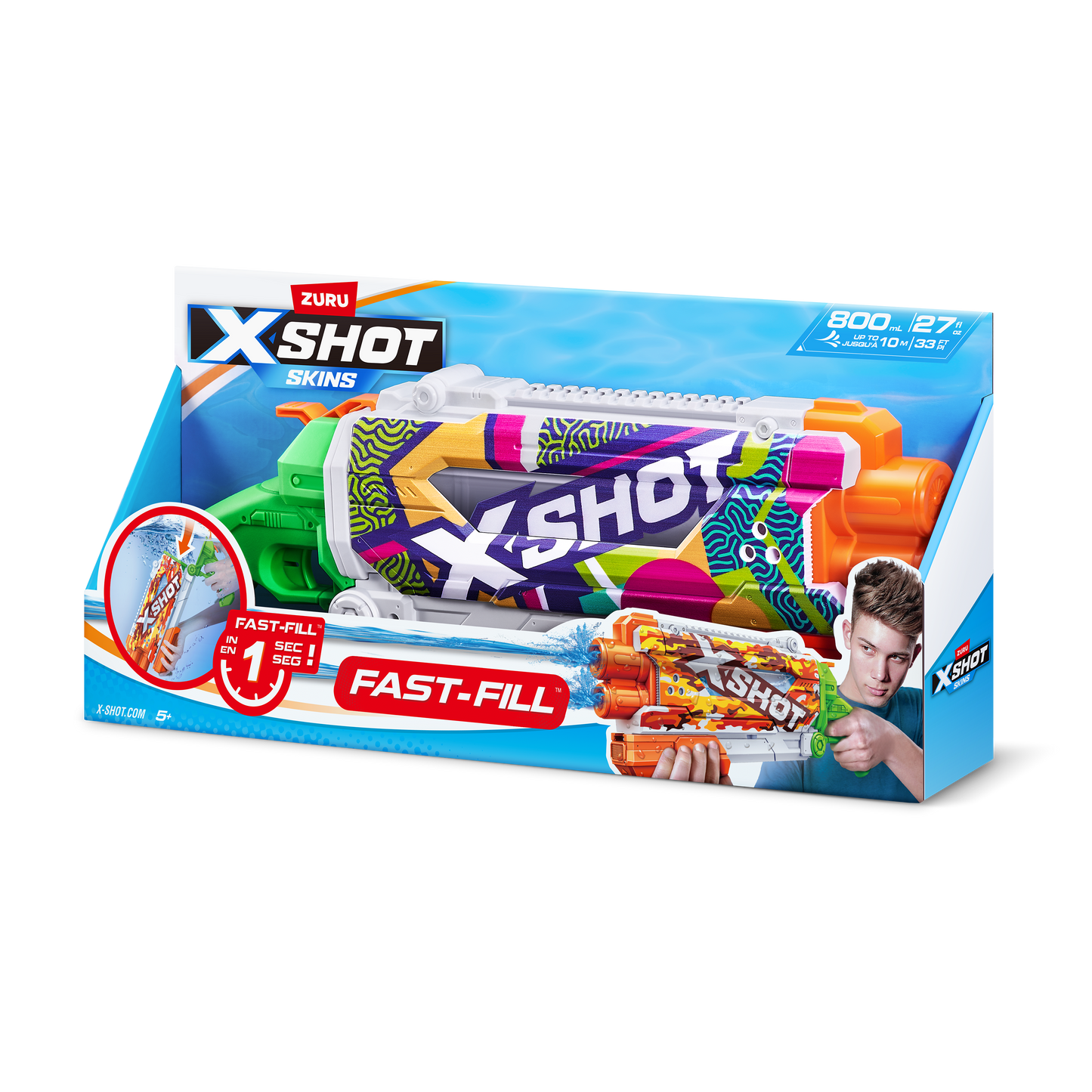 ZURU X SHOT Fast Fill Skins Pump Action