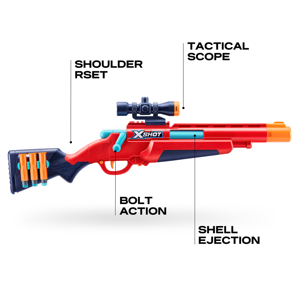 ZURU X SHOT Bolt Action Rifle with 16 Darts