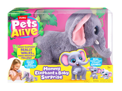 Pets Alive Mama Elephant & Baby Surprise