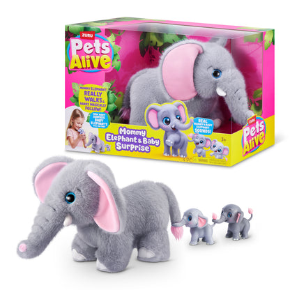 Pets Alive Mama Elephant & Baby Surprise