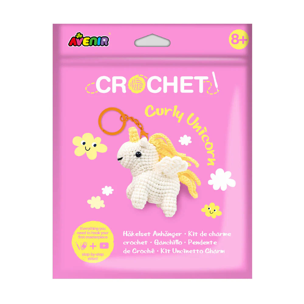 Avenir Crochet Keychain Curly Unicorn