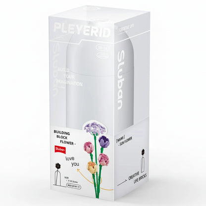 Sluban Peony with diy vase 198 pcs