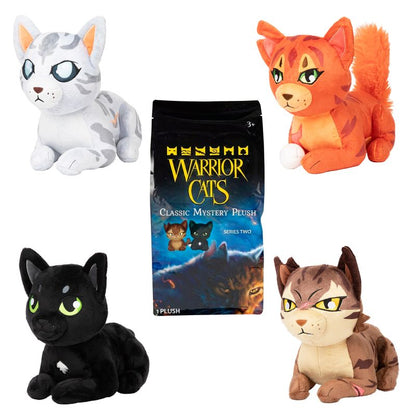Unbox exciting Warrior Cats adventures with Large Mystery Plush Series 2, featuring soft collectible cat characters.