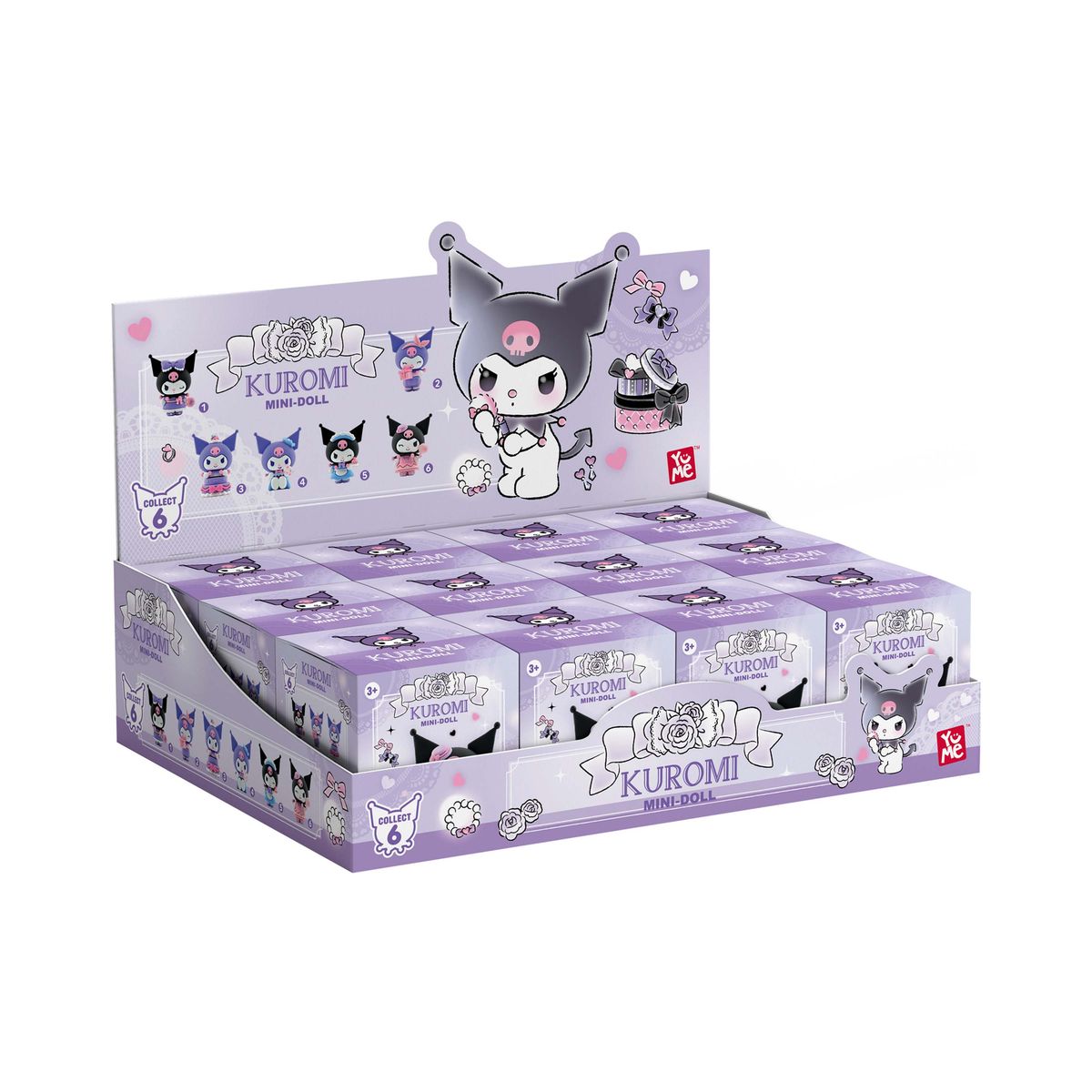 YuMe Hello Kitty and Friends 5cm Mini-Doll Kuromi Birthday Party Series