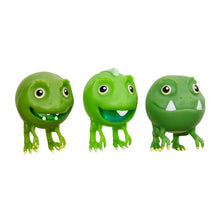 Enjoy squishy cuddles with Vegesaurs Baby Pea-Rexes Minty, Split, and Wasabi, adorable plush toys full of personality.