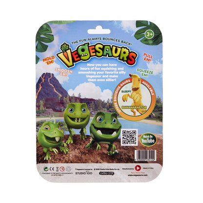 Collect the lovable Vegesaurs Baby Pea-Rexes Minty, Split, and Wasabi in a soft and cuddly Squishie-saurs plush design.