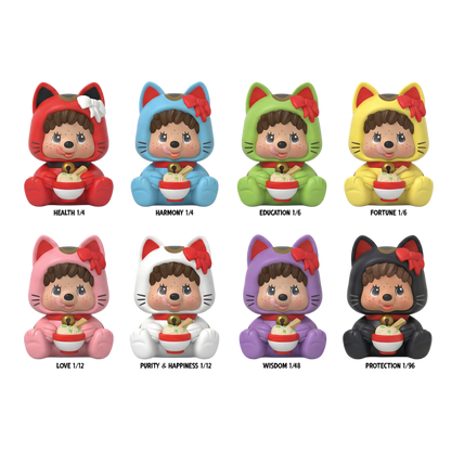 Rokimoto Monchhichi Lucky Cat Mystery Collectible