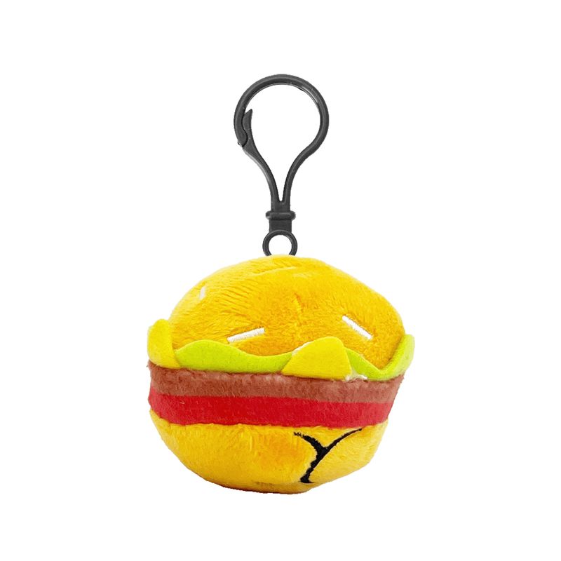 Carry a fun and quirky burger buddy wherever you go with this adorable plush clip-on accessory