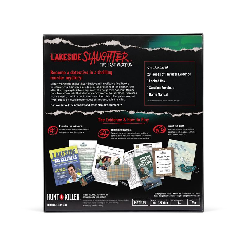 Hunt A Killer Lakeside Slaughter Murder Mystery Game