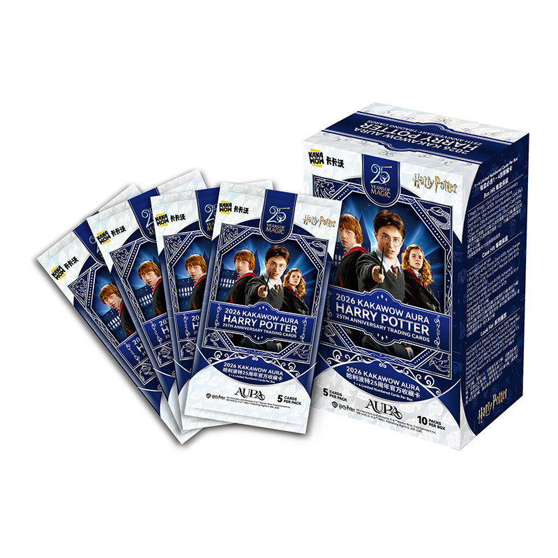 Discover magical collectibles with Suplay AURA Harry Potter 25th Anniversary Trading Cards, perfect for fans and collectors.