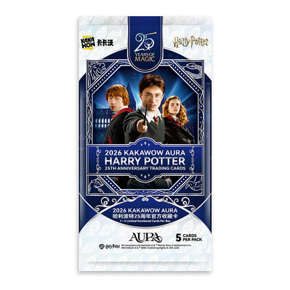 Collect and celebrate the wizarding world with Suplay AURA Harry Potter 25th Anniversary Trading Cards and magical artwork.