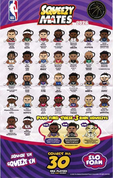Squeezymates 2026 NBA 2.5 inch Blind Pack