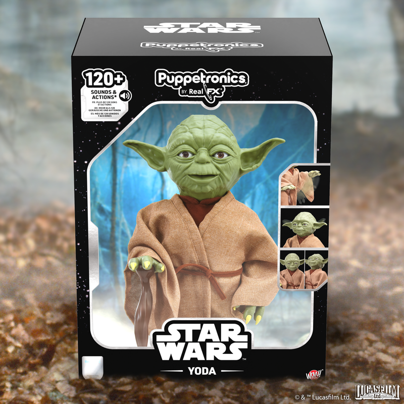Experience interactive Star Wars adventures with realistic Yoda movements and expressions.
