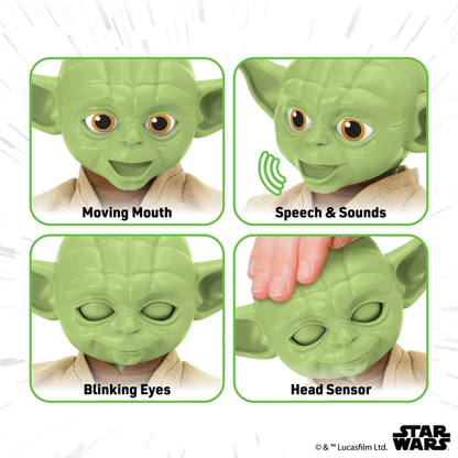 Spark galactic adventures with Yoda, the beloved Jedi Master, in a fun and huggable plush toy.