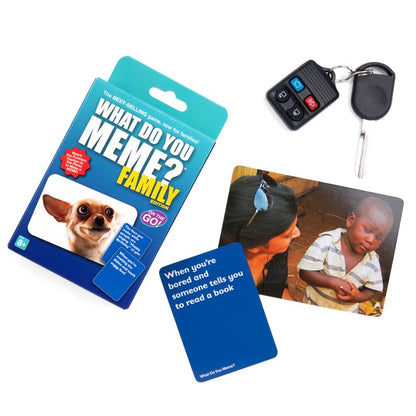 Take family game night on the road with What Do You Meme? Family Travel Edition, a compact game designed for fun anywhere.