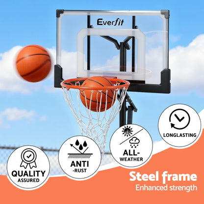 Everfit Portable Basketball Hoop Adjustable Pool Goal System Backyard 1.05M-2.1M