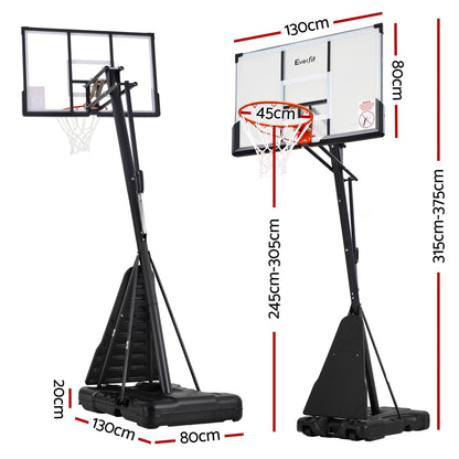 Everfit 3.05M Basketball Hoop Stand System Portable Height Adjustable Net Ring
