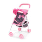 Bayer Doll Buggy Pink & Black with Pink Bow