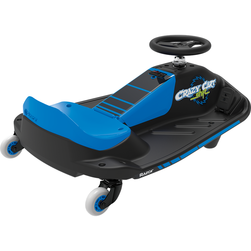 Razor Crazy Cart Shift Blue Electric Ride-On Drifting Cart for Kids