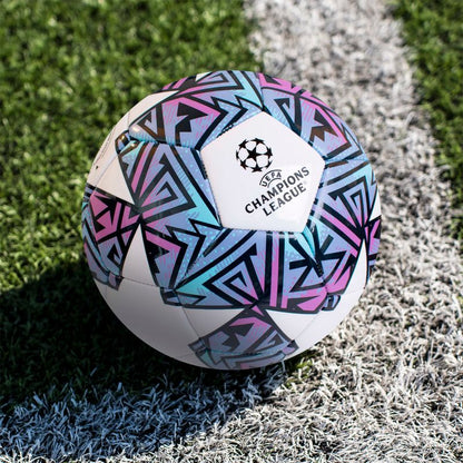 Enjoy hours of football fun with the Champions League Size 5 Inflated Soccer Ball, built for durability and consistent performance on the field