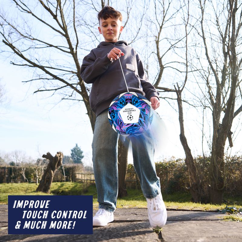 The Champions League Size 3 Skills Ball Trainer is designed to enhance ball mastery and technique, making it ideal for aspiring players of all skill levels.