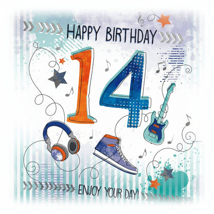 Elegance Card Birthday Boy 14th