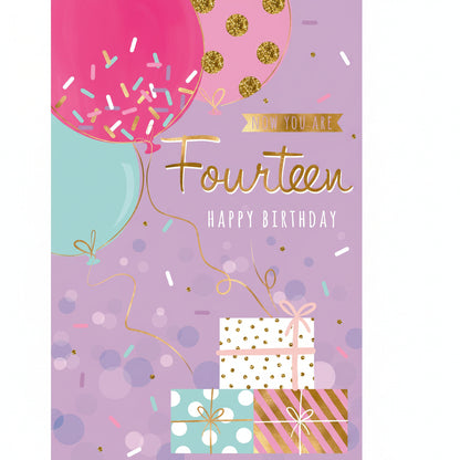 Elegance Card Birthday Girl 14th