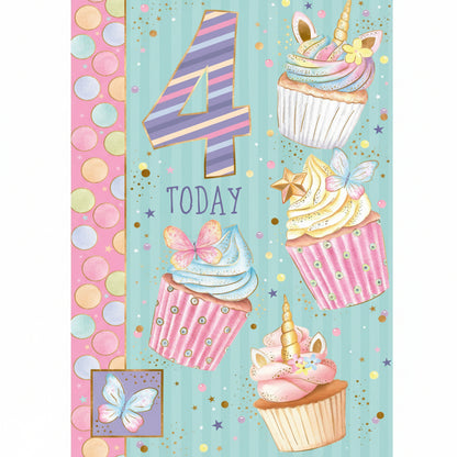 Elegance Card Birthday Girl 4th
