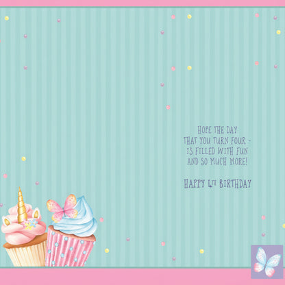 Elegance Card Birthday Girl 4th
