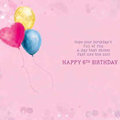 Elegance Card Birthday Girl 6th