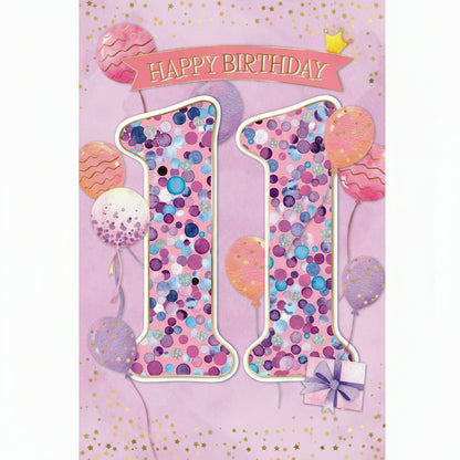Elegance Card Birthday Girl 11th