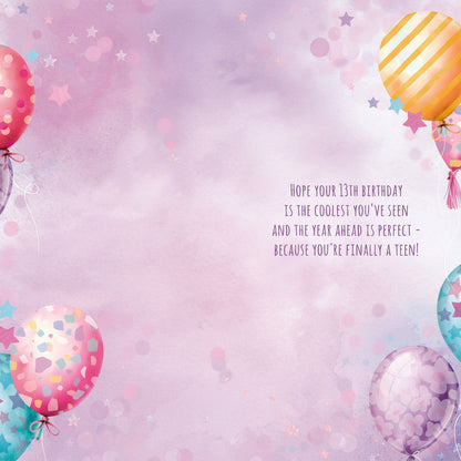 Elegance Card Birthday Girl 13th