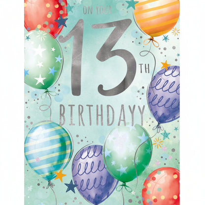 Elegance Card Birthday Boy 13th