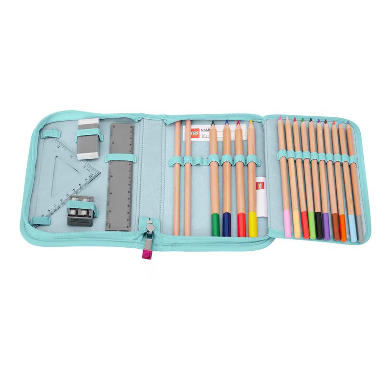 Shine at school with this sparkling LEGO pencil case featuring a fun and playful design