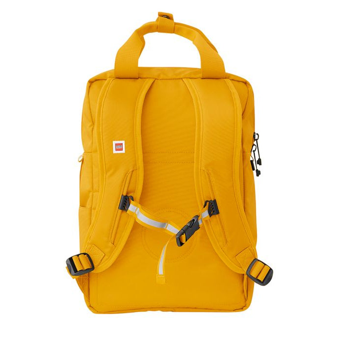 Bright yellow LEGO backpack featuring an iconic brick design for school, travel, and everyday adventures.
