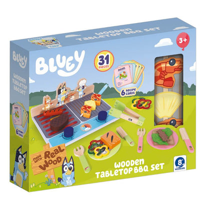Bluey Wooden Tabletop BBQ Set