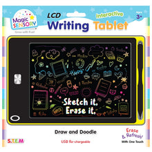 Magic Sensory 8.5" Interactive LCD Writing Tablet - Yellow Doodle (USB Rechargeable)