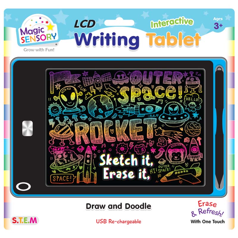 Magic Sensory 8.5" Interactive LCD Writing Tablet - Blue Star (USB Rechargeable)