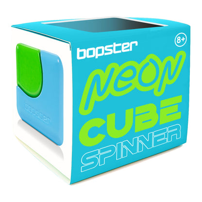 Bopster Neon Fidget Cube Spinner Neon Blue