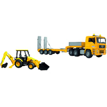 Bruder MAN TGA Low Loader With JCB Midi CX Backhoe & Loader Limited Edition