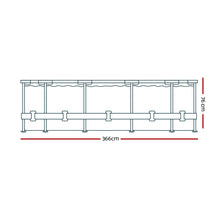 Bestway Swimming Pool 366x76cm Steel Frame Round Above Ground Pools w/ Filter Pump 6473L