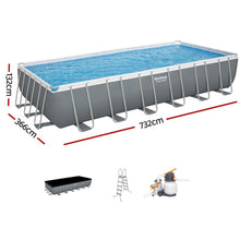 Bestway Swimming Pool 732x366x132cm Steel Frame Above Ground Pools Ladder 30045L