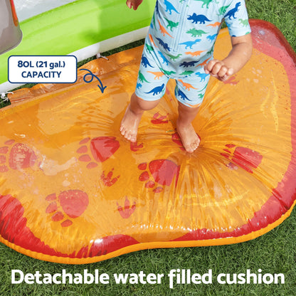 Bestway Inflatable Kids Pool with Slide Balls Play Dinosaur Toy 262cmx188cm