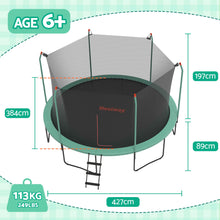 Bestway 14ft Trampoline Kids Rebounder Safety Net Enclosure Outdoor Fitness 4.27m for Ages 6+