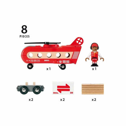 BRIO Cargo Transport Helicopter 8 Pieces