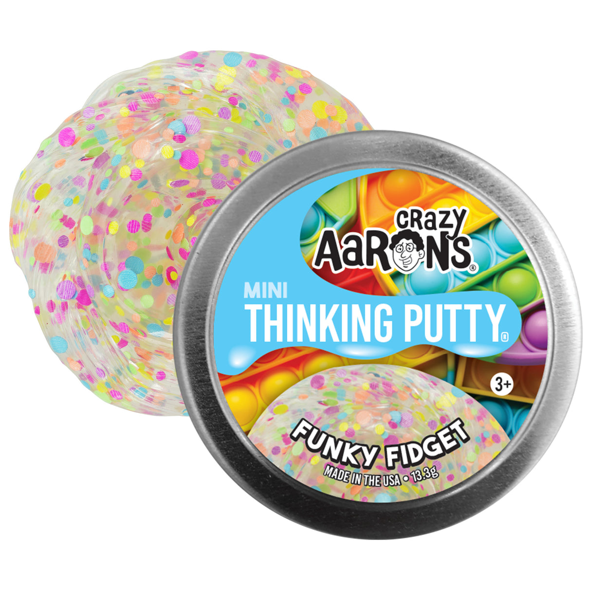 Crazy Arons 2in Mini Trends Tins Funky Fidget