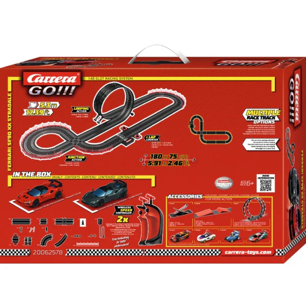 Carrera Ferrari Supercar Power SF-90 XX Stradale 1:43 Slot Car Set