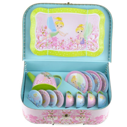Fairy Tin Tea Set In Suitcase
