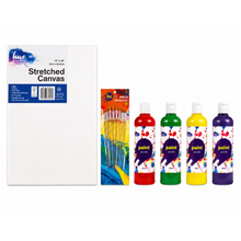 Kids Creative Canvas and Paint Pack, 12x16in (30.5x40.6cm), 32 Pieces